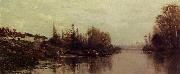 Charles-Francois Daubigny Ferry at Glouton Sweden oil painting reproduction